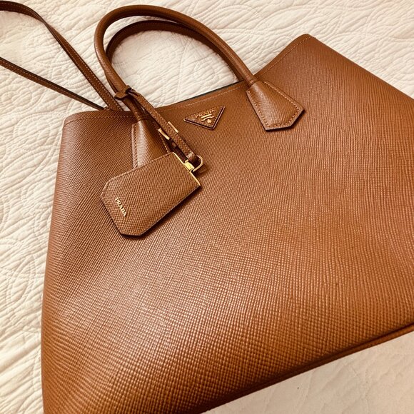 Prada Saffiano Cuir Leather Double Bag - Picture 2 of 7